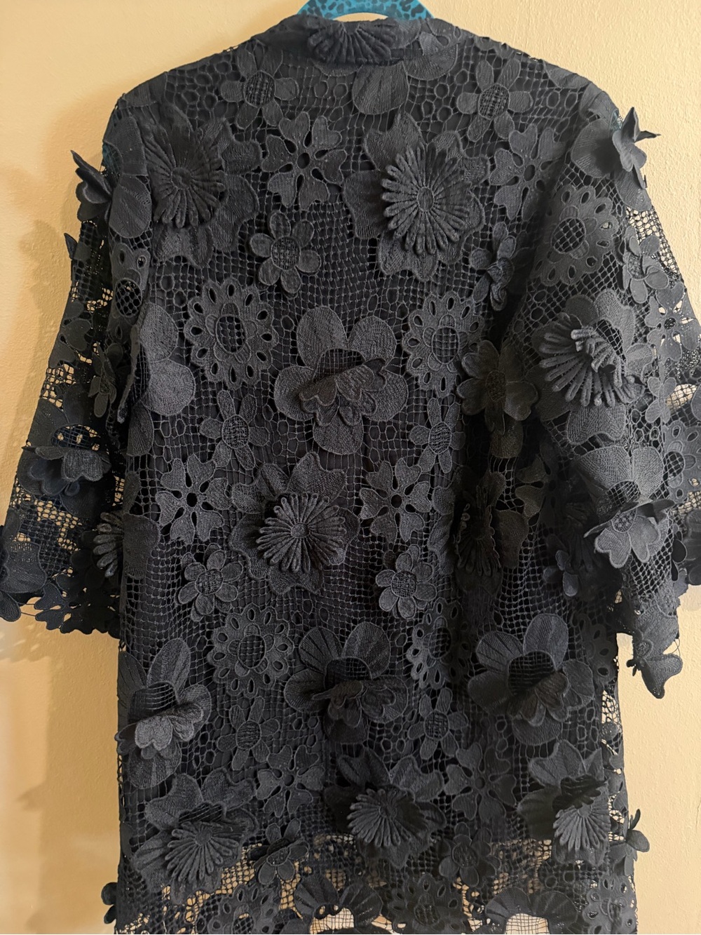 J.Marie Black Floral Crochet dress - Picture 3 of 3